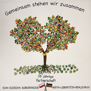 Gemeinsam stehenb wir zusammen, Partnerschaft mit der Schule Dom dziecka sobieradzik in Polen